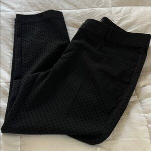 Women’s Black Dotted Dress Pants